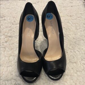 Nine West Black Peep Toe Heels